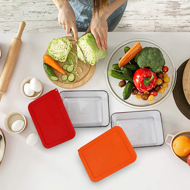 Glass Bowls Storage Cover Lids